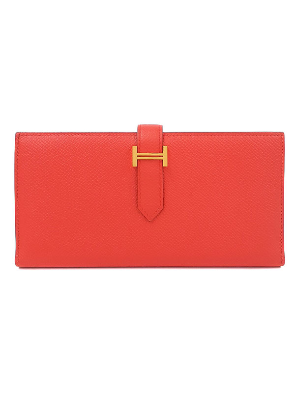 【HERMES】エルメス『ベアンスフレ ヴェルソ』A刻印 2017年製 レディース 二つ折り長財布 1週間保証【中古】(4)