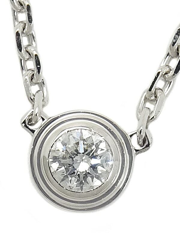 【Cartier】カルティエ『K18WG カルティエ ダムール ネックレス XS 1Pダイヤ』1週間保証【中古】