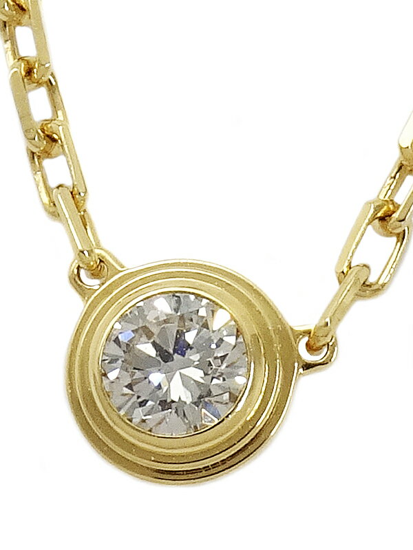 【Cartier】カルティエ『K18YG カルティエ ダムール ネックレス スモールモデル 1Pダイヤ』1週間保証【..