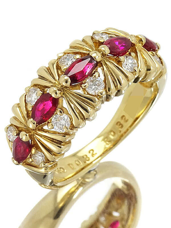 Rakuten - 【POLA】ポーラ『K18YG ルビー0.32ct ダイヤモンド0.32ct リング』11号 1週間保証【中古】