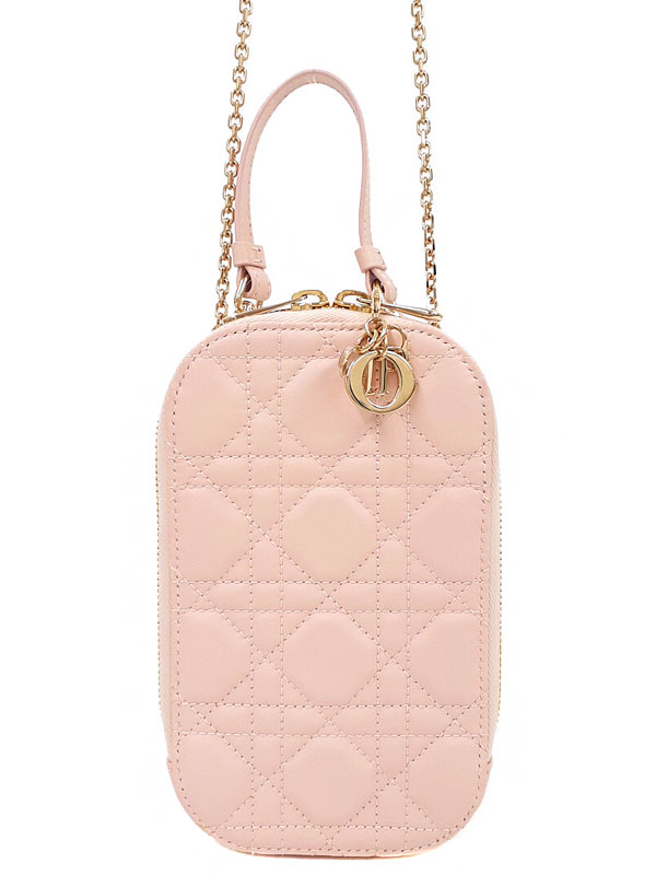 【Christian Dior】クリスチャンディオール『レディディオール フォンホルダー』レディース 2WAYスマートフォンケース 1週間保証【中古】
