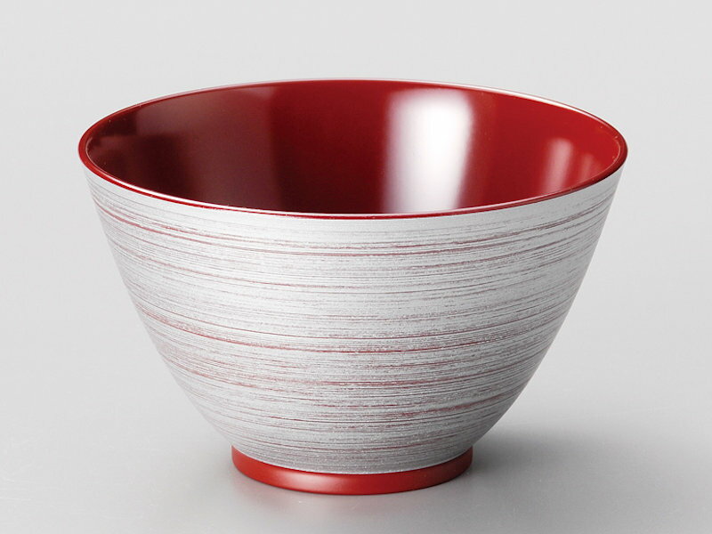 食洗機・レンジ対応：銀刷毛 多用椀 吟朱 1客：日本製 汁椀 スープカップ 味噌汁 おしゃれ かわいい 記..