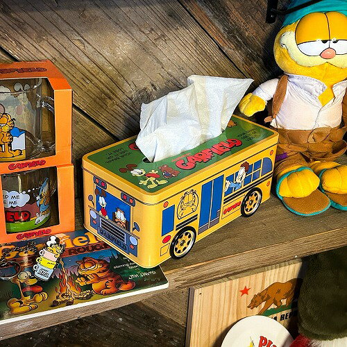 ★ガーフィールド バス型 ティッシュケース★アメリカン雑貨 アメリカ雑貨 GARFIELD 生活雑貨 ティッシュボックス ティッシュ入れ ティッシュ箱 かわいい 人気 [2]