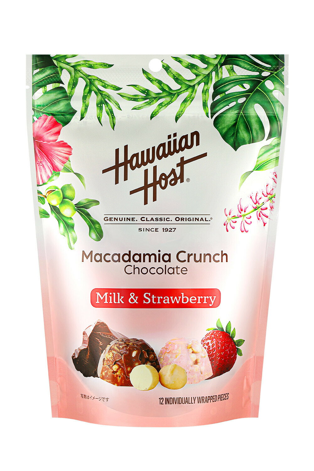 ★ハワイアンホースト マカダミア アソートクランチ(ミルク＆ストロベリー)12PC★HawaiianHost hawaii マカデミアナッツ バレンタインデ..