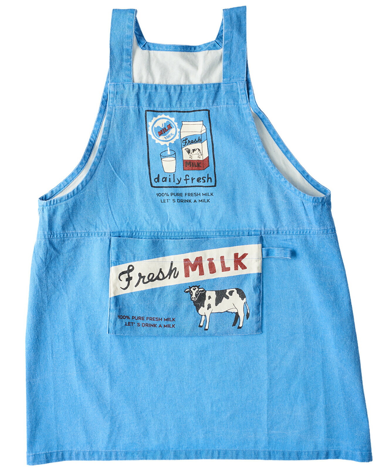 ★ANDPACKABLE キッズ エプロンバンダナ付き （ミルク）★AND PACKABLE アンドパッカブル パッカブル APRON 子供 子供用エプロン 三角巾 可愛い おしゃれ 人気