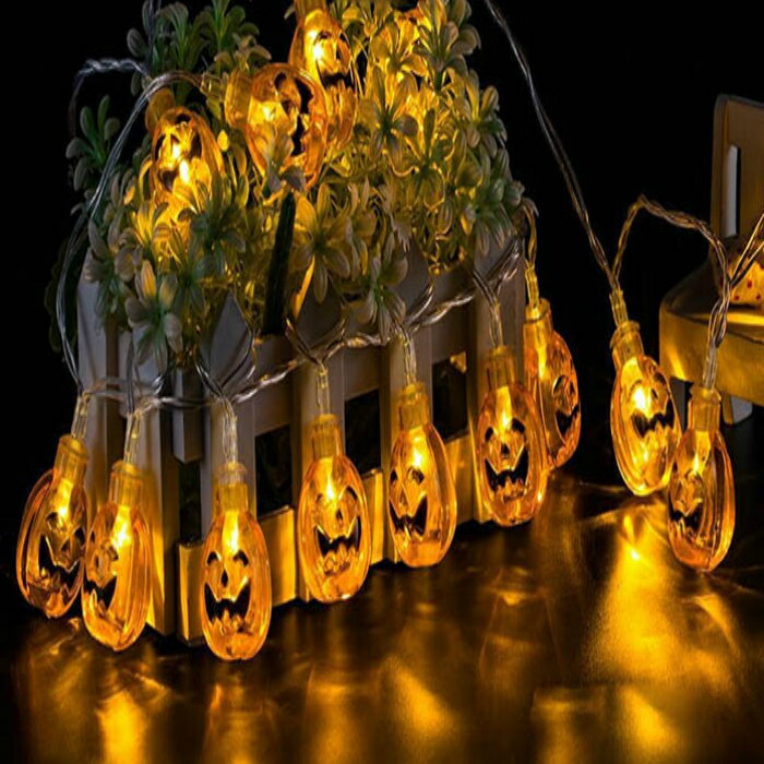 ★ハロウィン LED 10球 イルミネーションライト かぼちゃ カラフル★ハロウィンライト デコレーション イルミネーション 飾り 装飾 電気 パーティー かわいい 人気