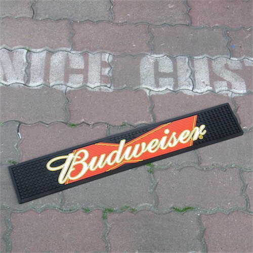 ★バドワイザー バーマット★おうち時間 アメリカ雑貨 アメリカン雑貨 Budweiser マット 敷きマット キッチン インテリア雑貨 グッズ バー お酒 ビール おしゃれ かっこいい 人気