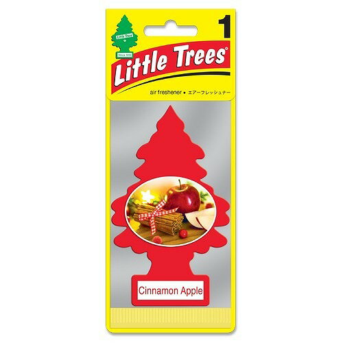 ★リトルツリー(シナモンアップル)★アメリカン雑貨 アメリカ雑貨 LittleTree 芳香剤 車 消臭剤 おしゃれ カーフレッシュナー かっこいい 人気 世界100ヶ国以上で発売中!! アメリカで、年間4億枚以上のセールスを誇る、最高品質のエアーフレッシュナー アメリカのアットホームな温みのある香り！ 焼きリンゴにシナモンをまぶしたようなブレンド♪★ダミーで古いツリーをルームミラーに飾り，見えにくいところにパッケージから全部出さないツリーを吊るしておくのです。（パッケージ付でルームミラーに吊るすとカッコ悪いのでそうします）☆そして少しづつ上に引っ張り上げてやるのです。そうすると約2ヶ月も香りが持続します。どこに置いてもピタッとなじんでカッコイイのがリトル・ツリーの凄いところ！　手軽に着脱出来るので、色々なシーンで活躍 できます♪お好みの場所に付けて、アメリカの香りを感じて下さいネ♪ ご覧になる環境によっては実物と色味が若干違ってみえる場合があります。ご了承ください。 【在庫がある場合】1〜2日営業日に発送致します。3