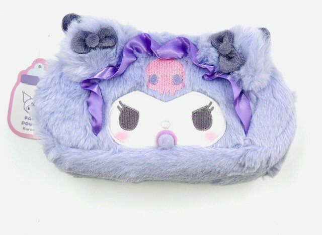 ★サンリオ クロミ ベビー ぬいぐるみ ペンポーチ★sanrio サンリオキャラクターズ kuromi くろみ フェイスポーチ 筆箱 ペンケース ポーチ ぬいぐるみポーチ ぬいぐるみケース 文房具 キャラクター かわいい 人気