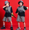 キッズダンス衣装 ヒップホップ セットアップ 【取り寄せ品・送料無料・8サイズ】 女の子男の子 ガールズ 上下セット 半ズボンステージ ジュニア HIPHOP ...