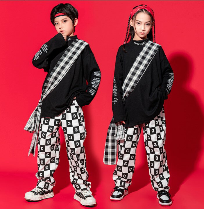 キッズダンス衣装　ヒップホップ セットアップ 【取り寄せ品・送料無料・8サイズ】男の子 女の子 ガールズ　上下セット 110 120 130 140 150 160 170 180　ステージ　ジュニア　HIPHOP　舞台 ステージ イベント発表会 保育園小学校中学校学園祭体操 練習着演出