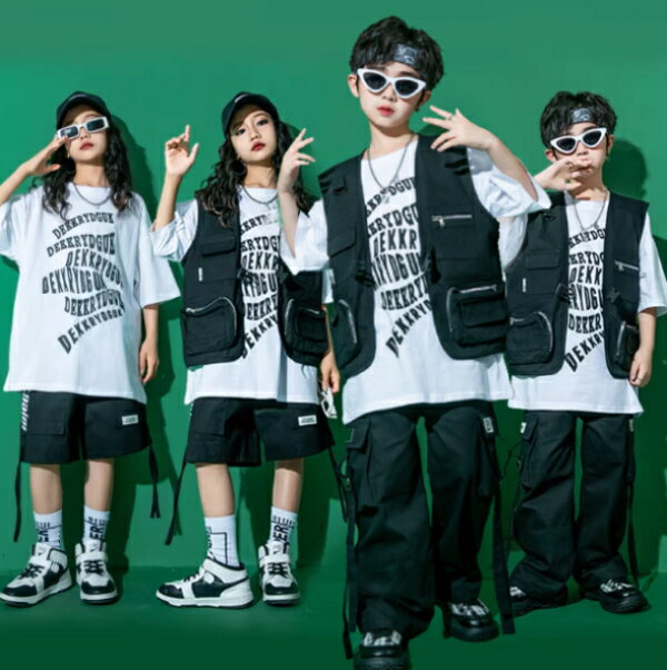 乐天商城 - 黒 白 チェック柄 ステージ衣装 キッズ ダンス衣装 ヒップホップ ジャズ 女の子 ジャズダンス セットアップ キッズ チア 子供服 ヘソ出し トップス スカート パンツ k-pop 衣装 jazz hiphop ファッション 練習着 ガールズ 上下セット ジュニア K-POP 韓国 ダンスウェア