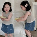 デニム リボン刺繡 ミニスカート風半ズボン キュロット【ゆうパケット便送料無料】女の子 ズボン キッズ 子供 こども 半ズボン ハーフパンツ ジュニア 女の子 ボトムス 子供服 ガールズ ショートパンツ ハーフパンツ 通学通園登校 ダンス衣装 子供ズボン