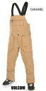  VOLCOM ROAN BIB OVERALL CRL (CARAMEL) PANT ボルコム スノーボードウェア メンズ