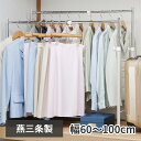 【燕三条製】押入れ伸縮ダブルハンガーラック スリムタイプ 幅60-100cm 高さ77.5-115.5cm 耐荷重約20kg 押入れ ハンガーラック 頑丈 2列...
