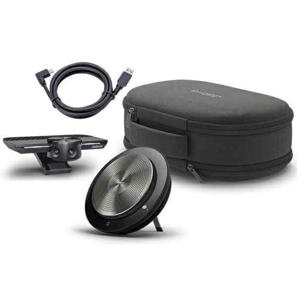 GNオーディオ　8402-129　Jabra 会議用カメラ＋マイクスピーカー（USB＆無線）のセット MS認定 携帯用ケース付き「Jabra Meet Anywhere MS」