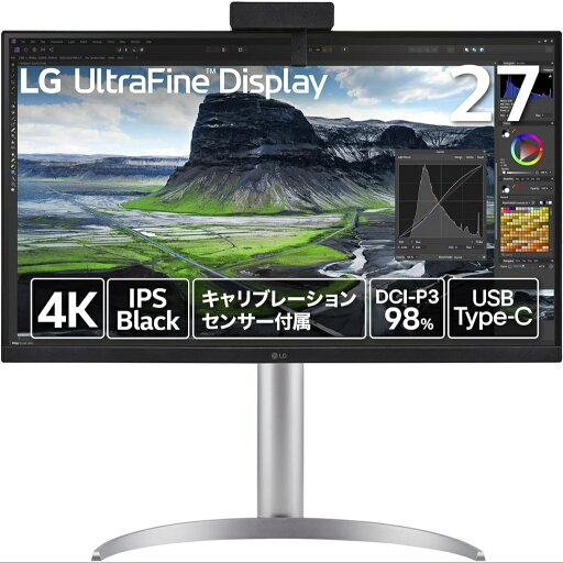 【法人限定】LG Electronics Japan 27型 4K(3840×2160) IPS 自動キャリブレーション対応 27UQ85RV-W 【法人限定】LG Electronics Japan 27型 4K(3840×2160) IPS 自動キャリブレーション対応 27UQ85RV-W