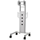 【法人限定】ハヤミ工産 PH-823S 業務用ディスプレイスタンド PH-820シリーズ(可動脚タイプ) 〜50V型まで対応/シルバー