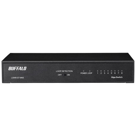 バッファロー　LSW6-GT-8NS/BKGiga　8ポート　スイッチングハブ　マグネット付　ブラック その1