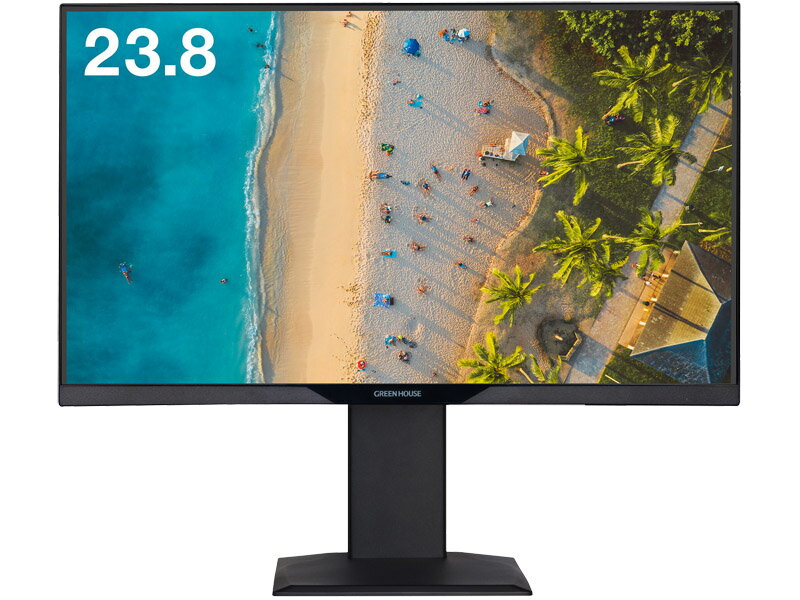 GH-LCW24LH-BK 23.8型ワイド広視野角ディスプレイ 昇降 ブラック