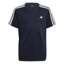 (アディダス）adidas YB　D2M　3ストライプス　　Tシャツ　トレーニングウエア　半袖Tシャツ　29341-H36816 1