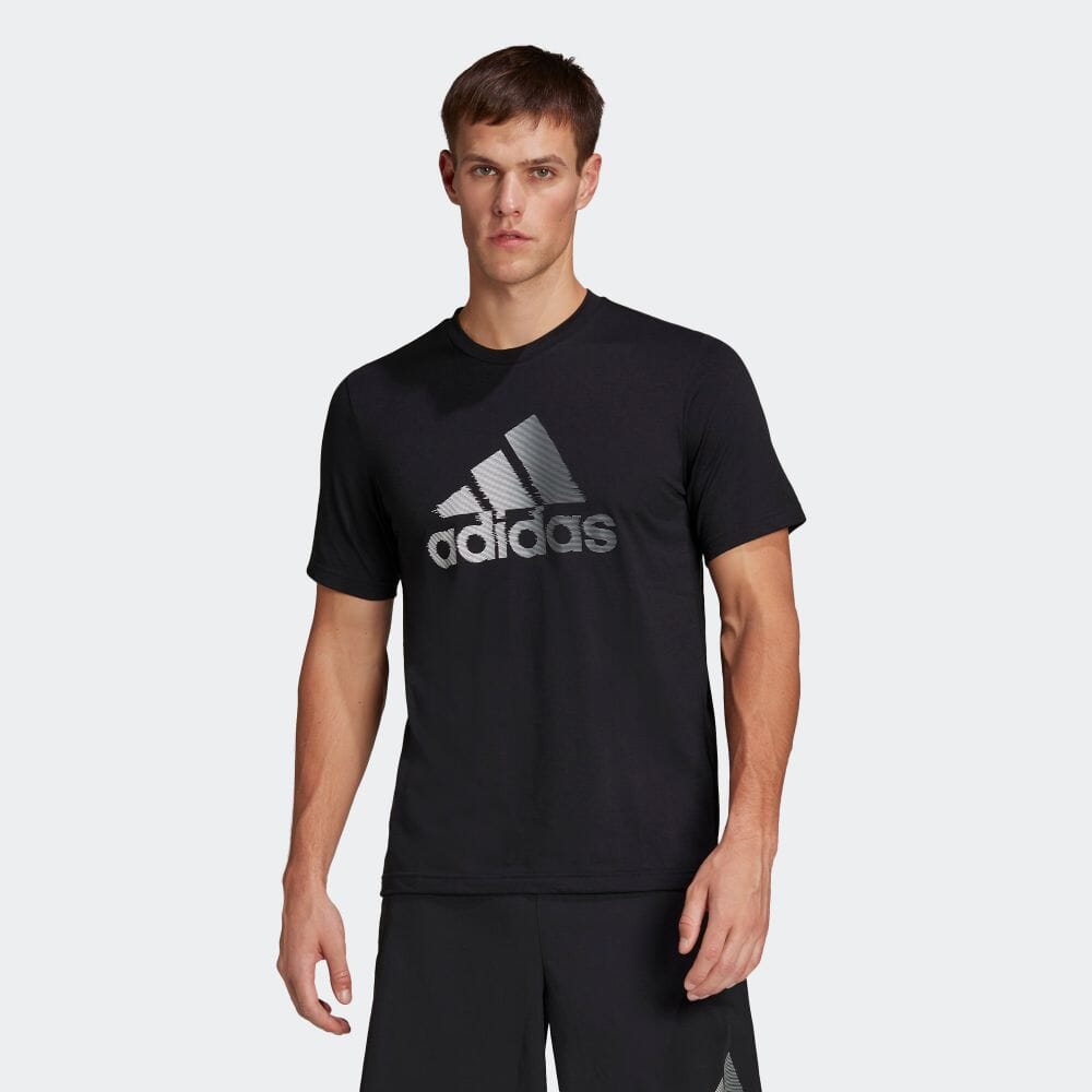 (アディダス）adidas M　D2M　LOGO　Tシャツ トレーニングウエア 半袖Tシャツ IF320-HF7212