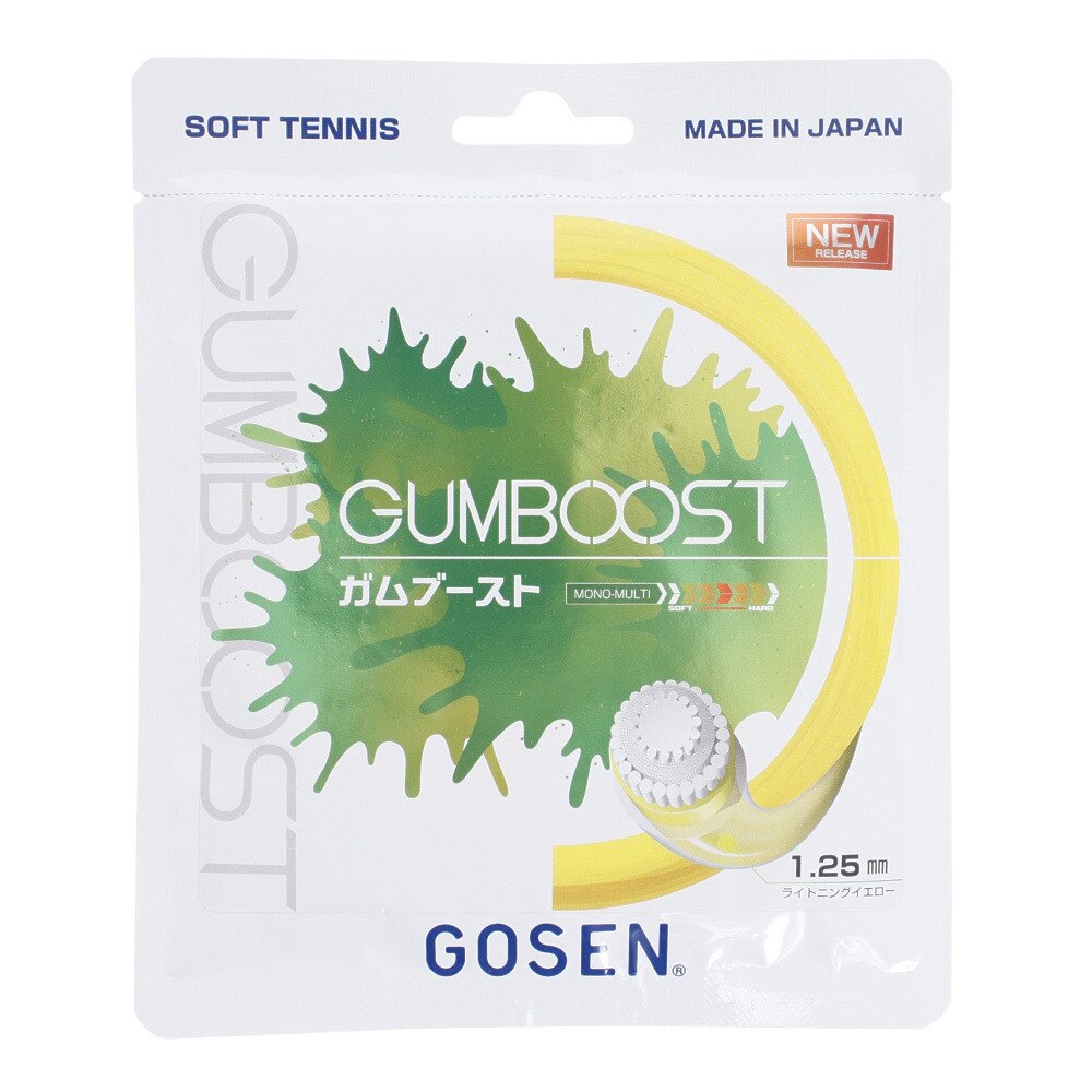 (ゴーセン）GUMBOOST ラケットスポーツ 軟式テニスストリング SSGB11-LY