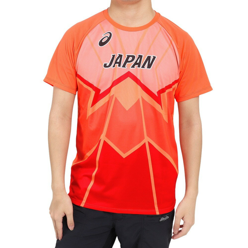 (アシックス）ASICS 陸上日本代表レプリカ半袖シャツ 陸上 Tシャツ 2093A145.600
