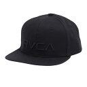 RVCA RVCA TWILL SNAP BACKII 衣料小物 メッシュキャップ BE041-911-BBB