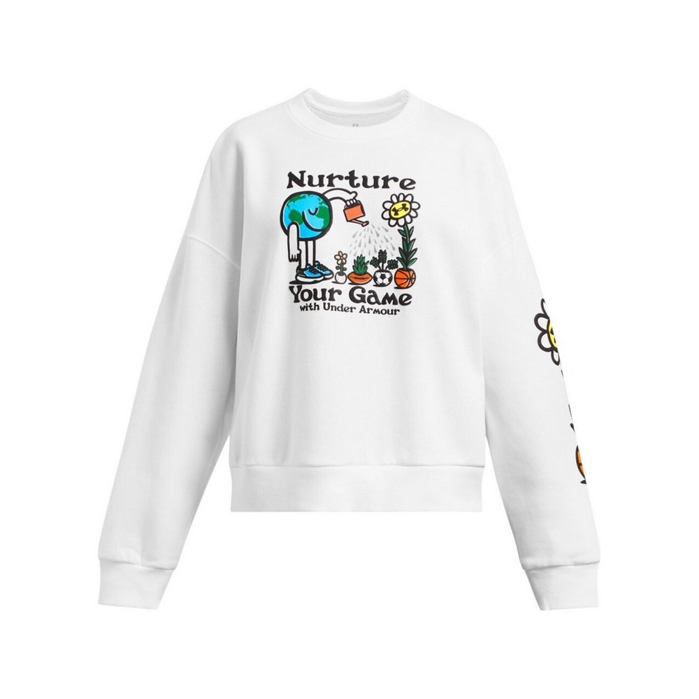 アンダーアーマー UA　RIVAL　FLEECE　OVERSIZE　NOVEL トレーニングウエア スウェットシャツ 1386520-100