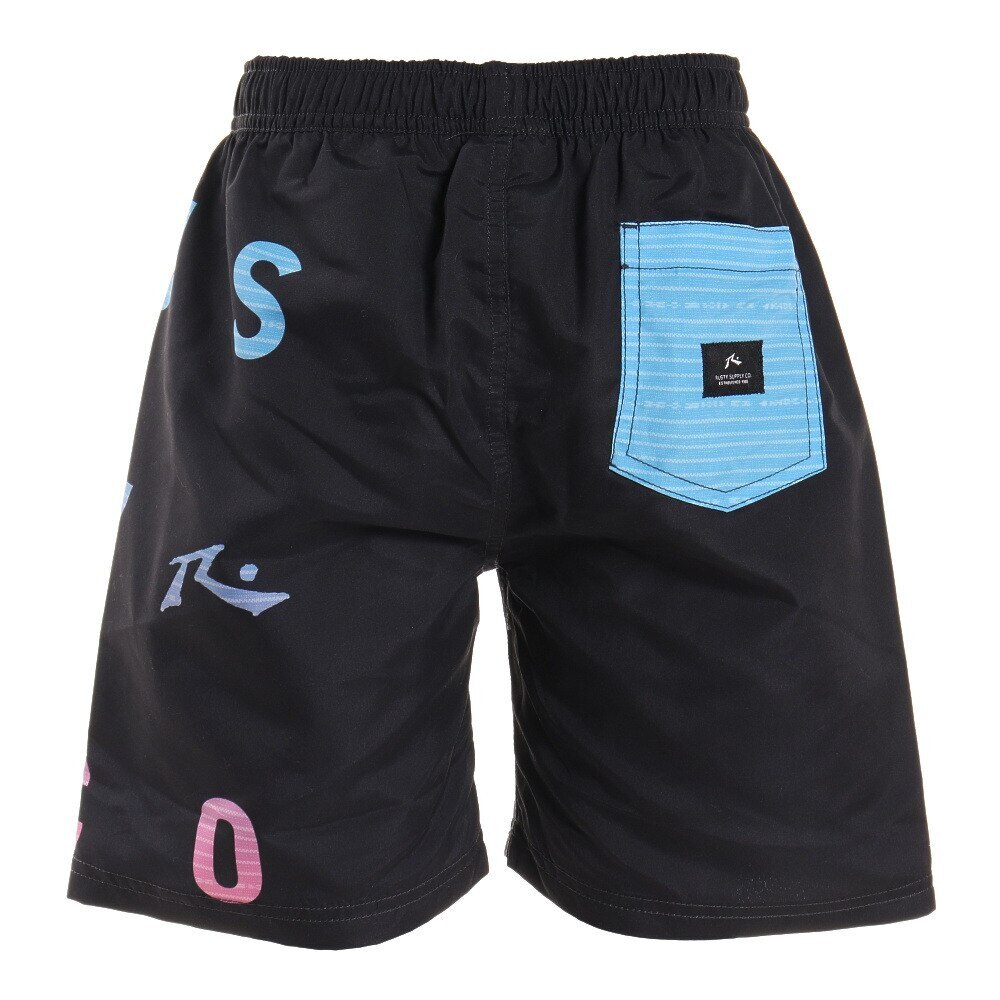 RUSTY JRサイドロゴ　サーフパンツ ウエルネス Bトランクス水着 960402-PNK