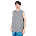 EGOZARU ワンポイント デュアルロゴ ス リーブレスシャツ バスケットボール Tシャツ EZSS25UNT001-GY
