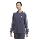 アディダス W ESS+ 3S LS Tシ ャツ トレーニングウエア 長袖Tシャツ JUP43-JW4498