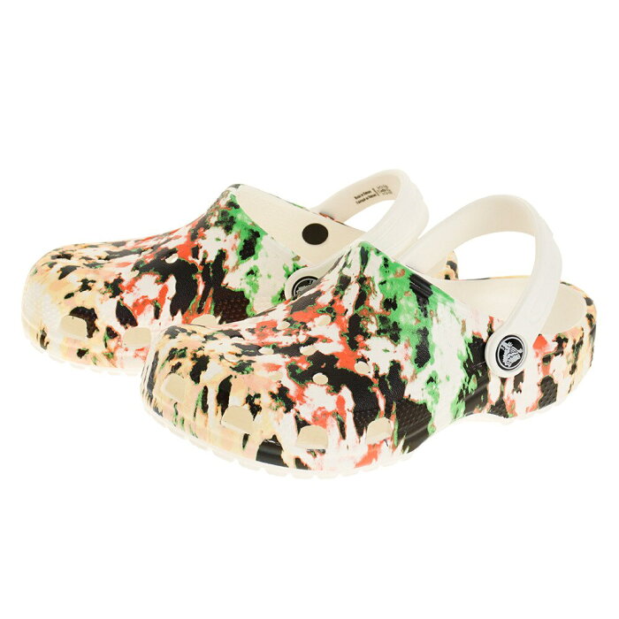 （crocs）classic　tie　dye　　mania　clog　ki　シューズ　シャワーサンダル　206486−94S　Whit