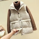 ベストレディース 中綿ベスト ダウンベスト ジャケットアウター個性的コート学生秋冬オールシリーズレトロショットタイプ 着痩せベストOL通勤プルオーバー女性綿ベス...