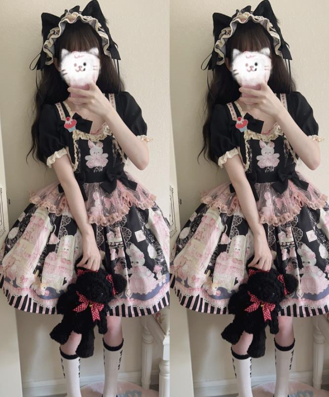 新品 ロリィタ 半袖OP Lolita ロリータ コスプレ 日常服ゴスロリワンピース人形師 レディースフリルレース ワインカート ウェディングドレス可愛いお嬢様姫系少女ワンピ ゴージャスドレスロリータワンピースキュートjskキャミソールワンピースコート2点セット