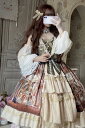 宮殿風春夏ワンカラーゴスロリワンピース ロリィタ サスペンダースカートOP Lolita ロリータ コスプレ ウェディングドレス日常服ゴスロリワンピース レディースフリルレース ワインカート 可愛いお嬢様姫系少女ワンピ ホワイトワンピゴージャスドレス