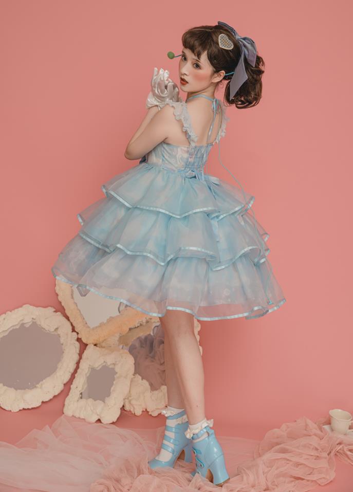 サスペンダースカート仙气花嫁春夏ゴスロリワンピース ロリィタ 半袖OP Lolita ロリータ コスプレ ウェディングドレス日常服ゴスロリワンピース人形師 レディースフリルレース ワインカート ウェディングドレス可愛いお嬢様姫系少女ワンピ ホワイトワンピゴージャスドレス