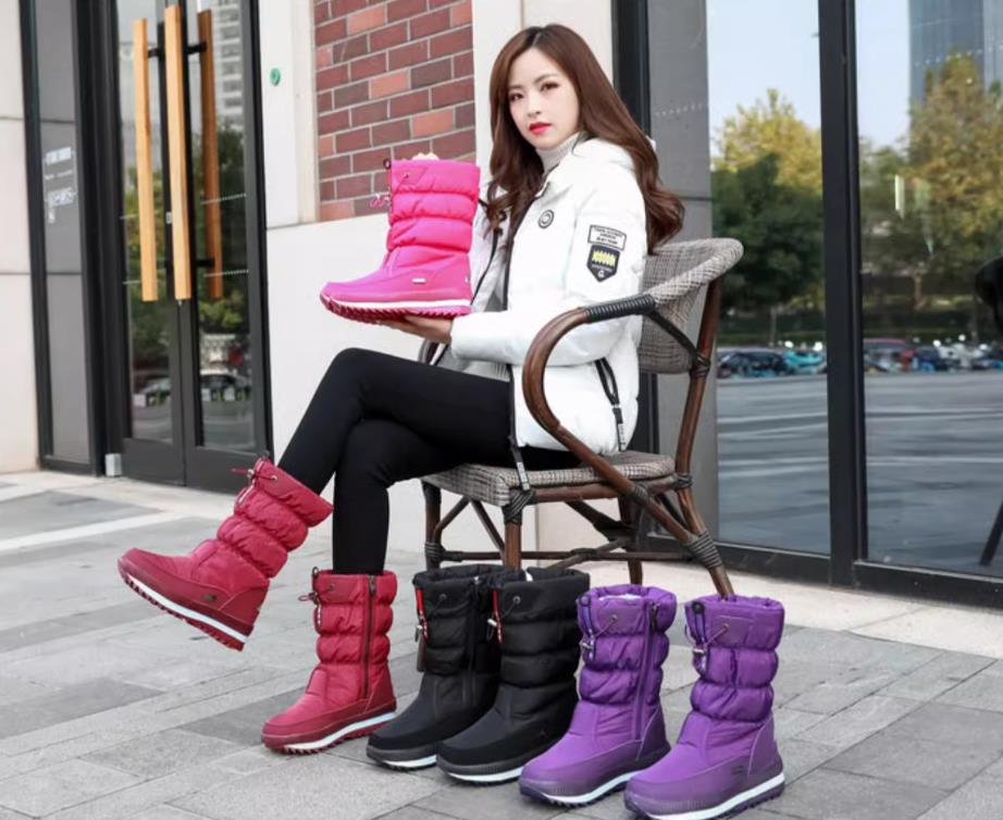 秋冬スノーブーツレディース女性靴防...