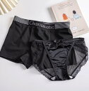 2024新品可愛いペアカップル ショーツ メンズ下着 レディース ショーツ セクシー レース ペアパンツ お揃い ペアルック プレゼント ギフト ブラック夫婦 ...