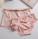 2024新品可愛いペアカップル ショーツ メンズ下着 レディース ショーツ セクシー レース ペアパンツ お揃い ペアルック プレゼント ギフト ブラック夫婦 ...