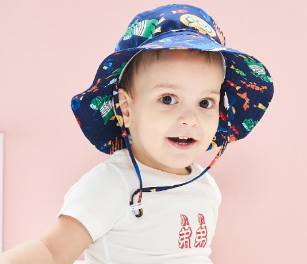 可愛い子供夏用ハット日焼け防止 帽子ベビーキッズ赤ちゃんサンバイザー　サファリハット　UV　キャップ　子供帽子 夏 子ども 漁師帽子　紫外線防止　薄型タイプ　通気性がいい