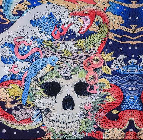 中国風夏メンズファッション メンズカジュアルシャツ カーディガン日系復古暗黒道士服七分袖アウター和服コートメンズ 開襟シャツ 浴衣着物 プリント 花火大会部屋着UVカットトップス アウター青年 薄タイプ 復古風唐装