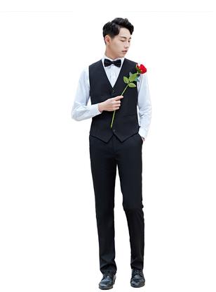 大人気新品!メンズファッション 紳士スーツセット メンズスーツ 3点セット ズボン+ベスト+シャツ スリムスーツビジネススーツ セットアップ フォーマルスーツ ...