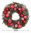 クリスマスリース クリスマスオーナメント ペンダント サンタクロース シーンペンダントクリスマスツリーペンダント ツリー ク リスマス用品 花輪掛け クリスマス雑貨 飾り装飾祝日の装い50CM 60CM玄関 部屋 ドア おしゃれ かわいい 手作り 北欧 モダン シック 壁掛け造花