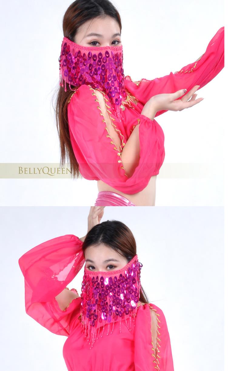 インド舞踊アラビアンマスク ベリーダンス ベリーダンス衣装 ベール フェイスベール ヒジャブ コスプレ顔を隠す ハロウィン コスチューム衣装 舞台 イベント パーティー 結婚式　フォーマル おしゃれ 3