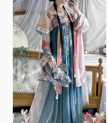 春夏日常セットチャイナドレス 大人用中国風唐装漢服 エレガント復古風コスプレ衣装 写真撮影用ドレスレディース 古代/中華服 演出服 漢服仙気超仙豪華 チャイナ服...