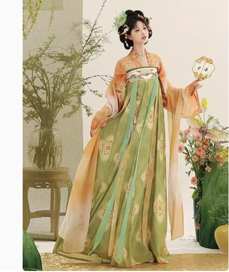 春夏日常セットチャイナドレス 大人用中国風唐装漢服 エレガント復古風コスプレ衣装 写真撮影用ドレスレディース 古代/中華服 演出服 漢服仙気超仙豪華 チャイナ服...