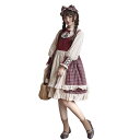 人気洋服日常服ゴスロリワンピース人形師 ドレス ロリィタ OP 膝丈 Lolita ロリータファッションコスプレ ロリータ服 ワンピース クラゲ 森ガール長袖レディースフリルレース ワインカート可愛いお嬢様姫系 少女ワンピ ゆったり ワンピース+ヘアバンド 2点セットアップ