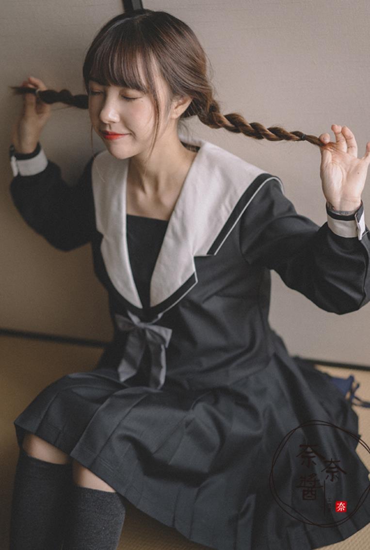 セーラー服黒猫刺繍柄可愛い清楚jkコスプレハロウィン仮装長袖制服女子学生服スーツ半セーラー 男コスプレ制服ブレザー コスチュームスカート4点セットプリーツスカート 通勤人気学院風ロリータ制服大人用 上着＋スカート＋ネクタイ＋靴下セットアップ